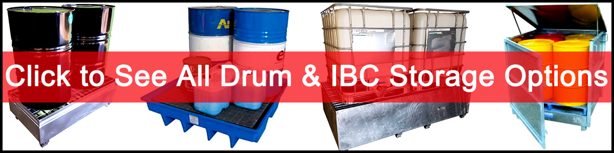 ​drum storage, drum, storage, ibc storage, bund, bunded pallets