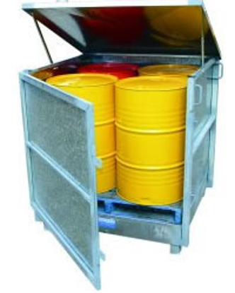 Enclosed  Drum Storage for 4 x 205L Drums