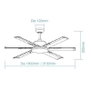 Picture of Martec Albatross 1800mm (72") DC Remote Controlled Ceiling Fan with Matt Black Finish